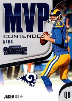 Jared Goff Los Angeles Rams 2018 Panini Contenders NFL MVP Contenders #MVP-17